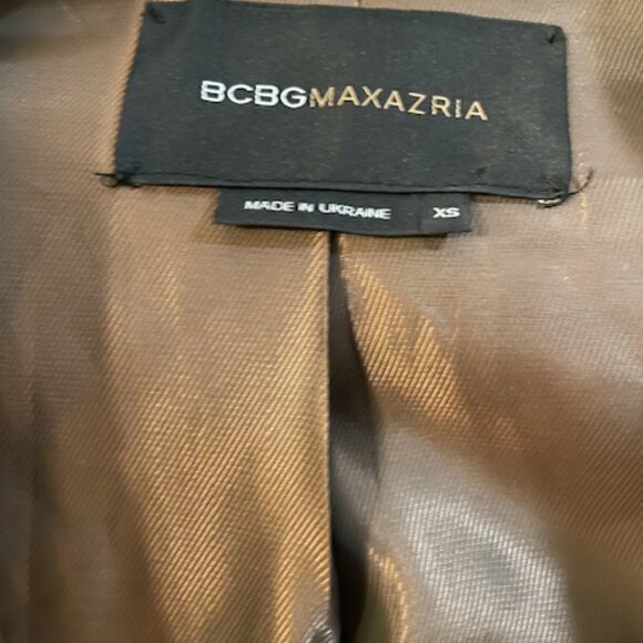 BCBG MAXAZRIA Brown Plaid Jacket, Size XS - Picture 2 of 7